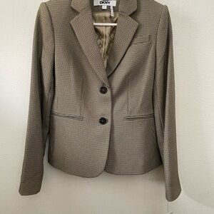 DKNY Women's Black and White Blazer